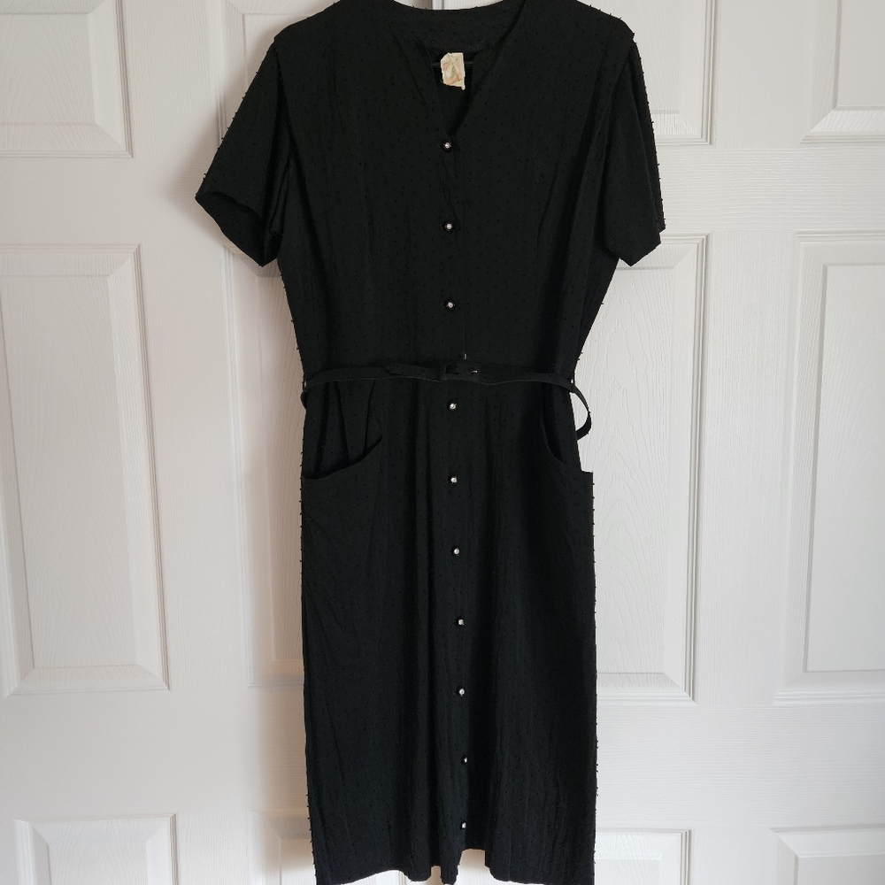 1950s Black Summer Dress